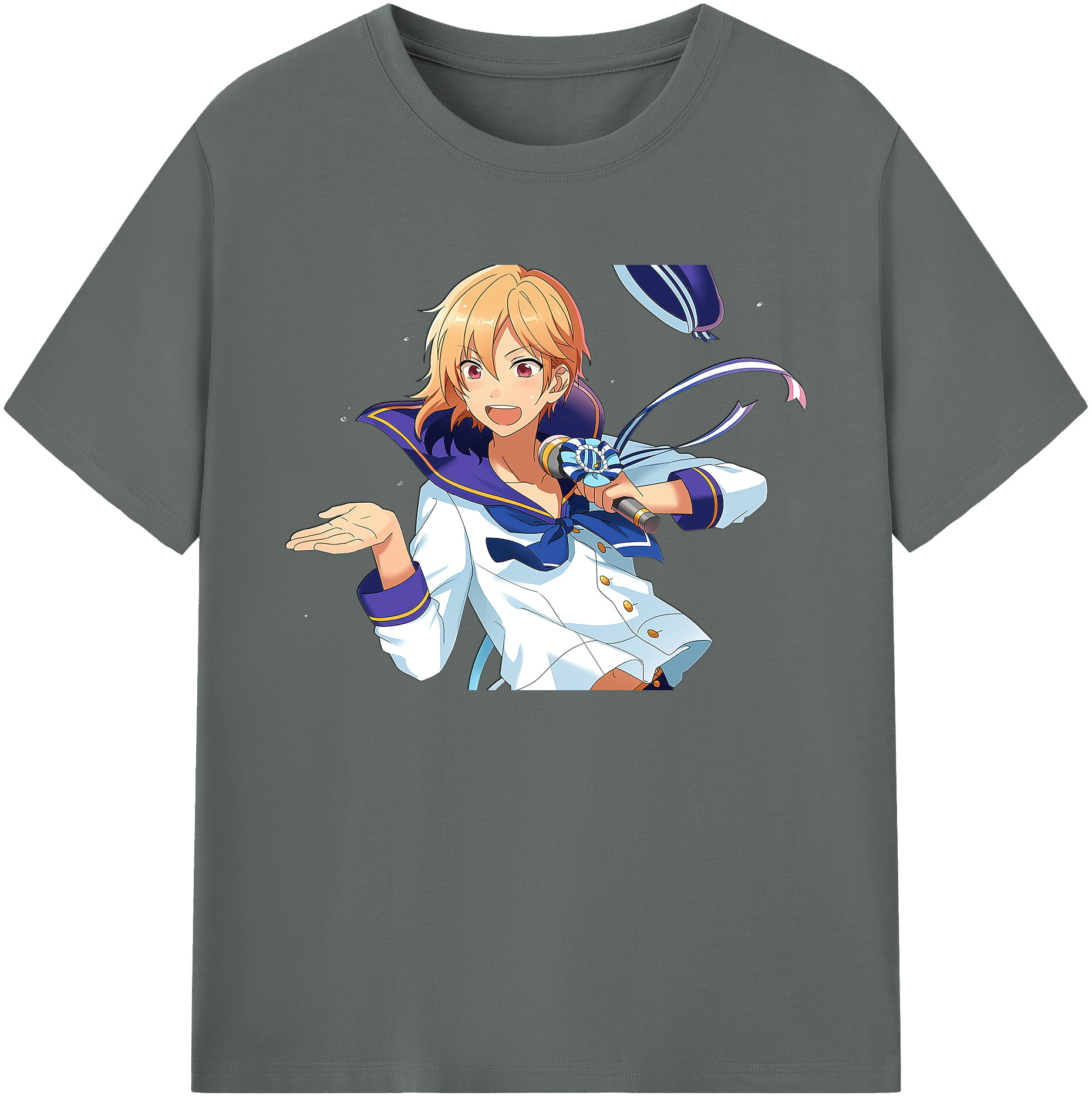（画像用） あんさんぶるスターズ! Ensemble Stars 綿100％ メンズ半袖Tシャツ｜肌触りやわらか＆通気性
